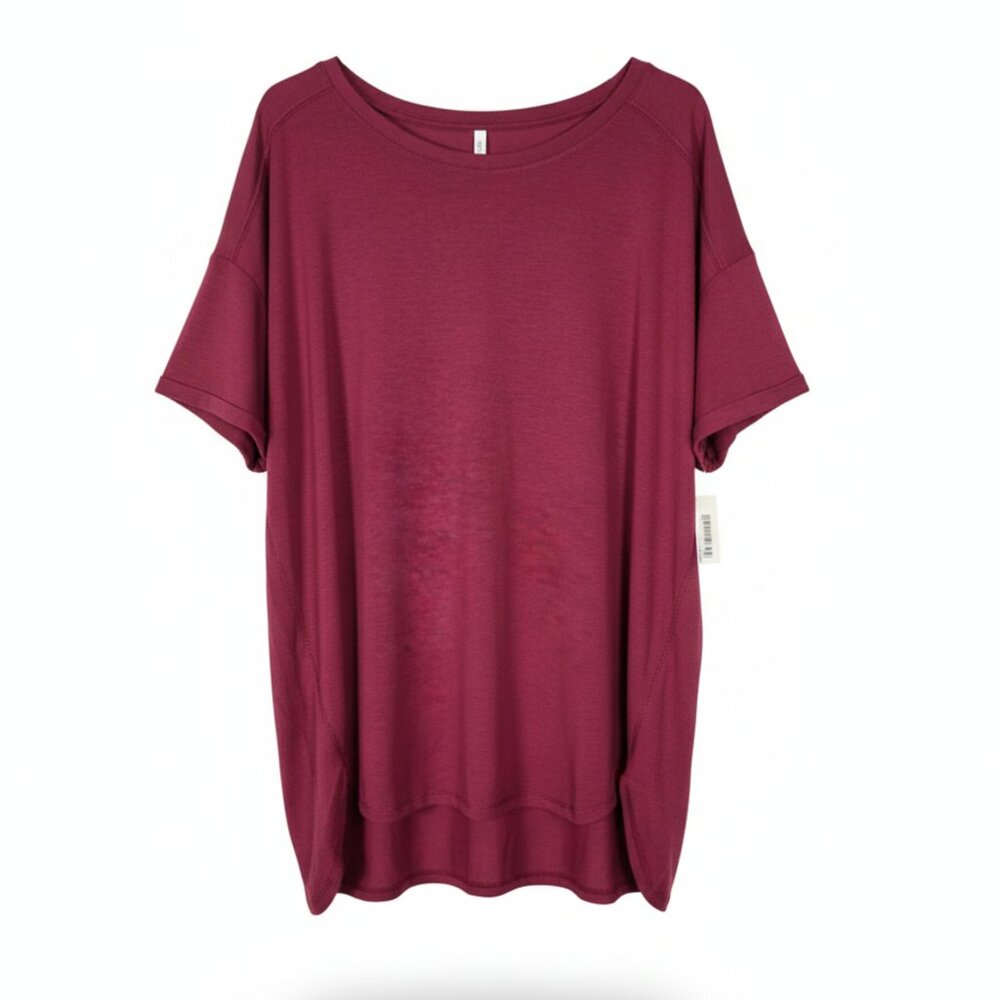 NWT Amazon Essentials Burgundy Women's Relaxed-Fit T-Shirt - Size XXLarge